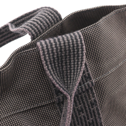 エールラインMM ハンドバッグ トートバッグ ナイロンキャンバス ダークグレー シルバー金具 エルメス バッグ HERMES