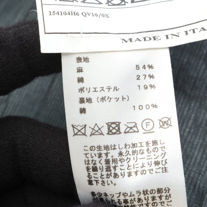 テーラードジャケット リネン コットン ブルーグレー エルメス アウター HERMES
