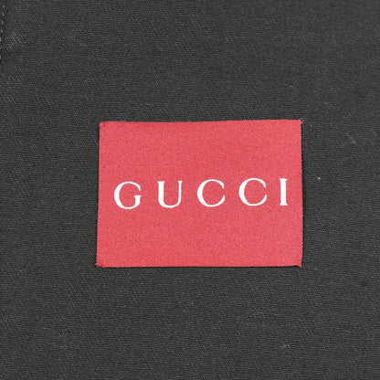 ラインストーンロゴ ジップアップ デニムジャケット コットン ブラック グッチ アウター GUCCI