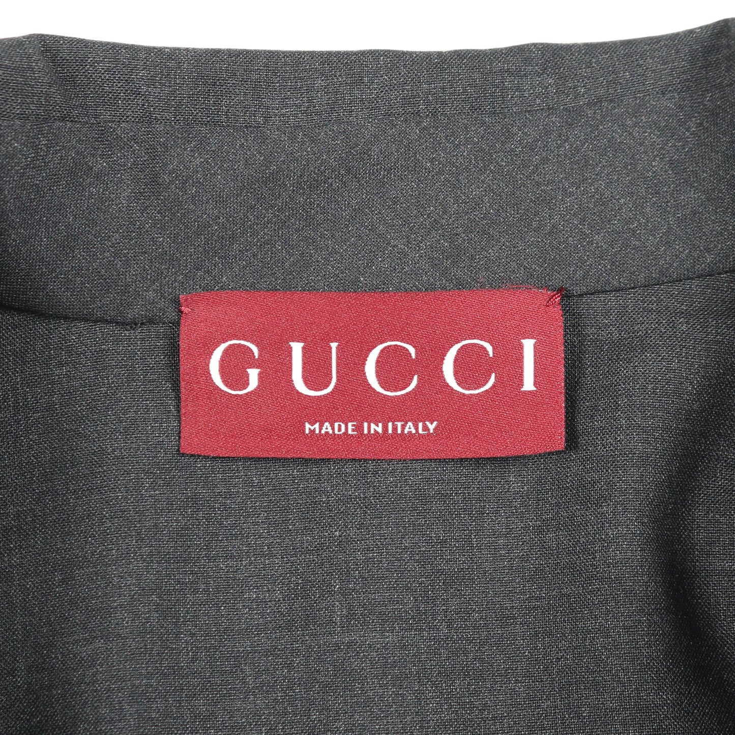 ホースビット付きウールドレス シャツワンピース ウール ダークグレー グッチ ワンピース GUCCI