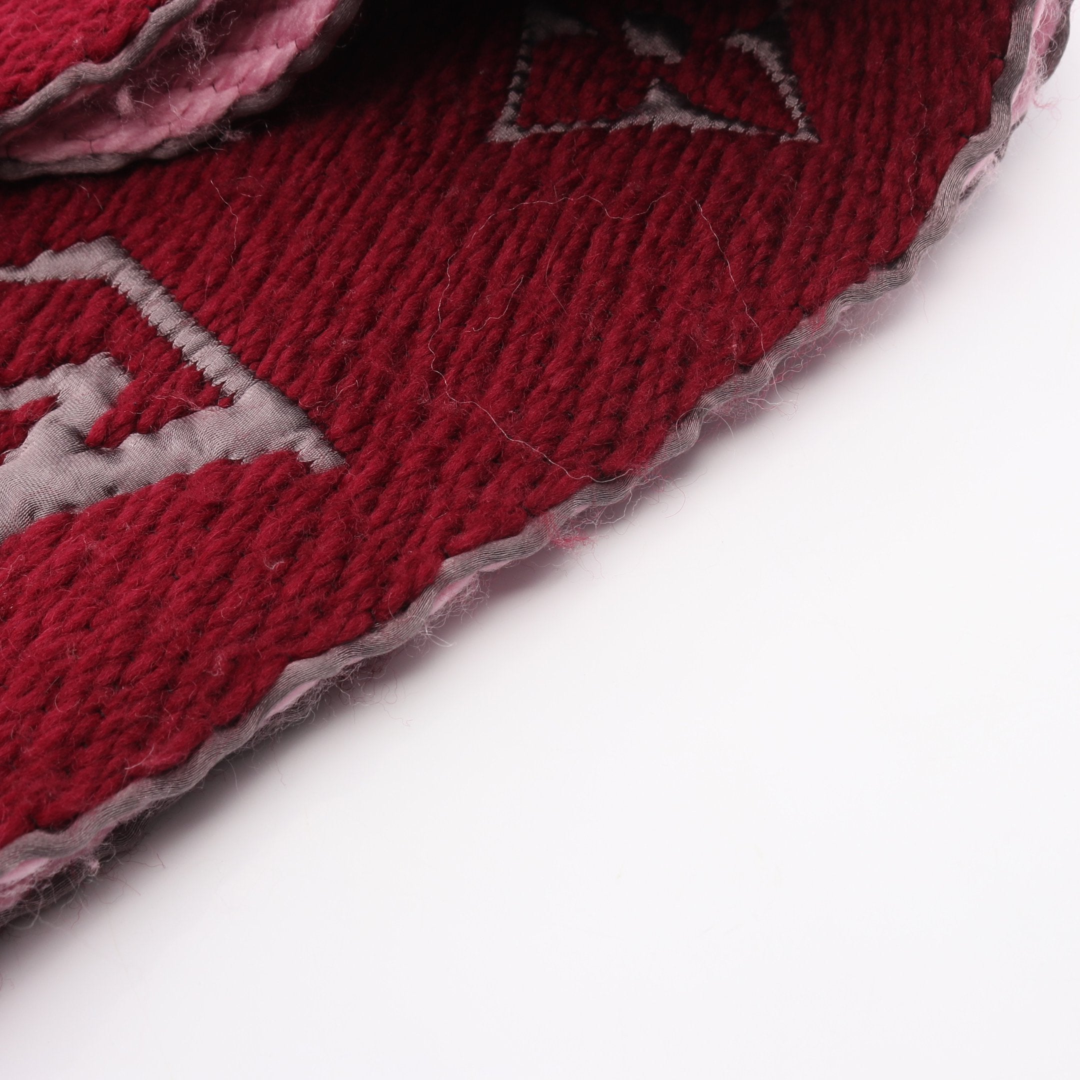 エシャルプ ロゴマニア デュオ ワイン マフラー ウール シルク