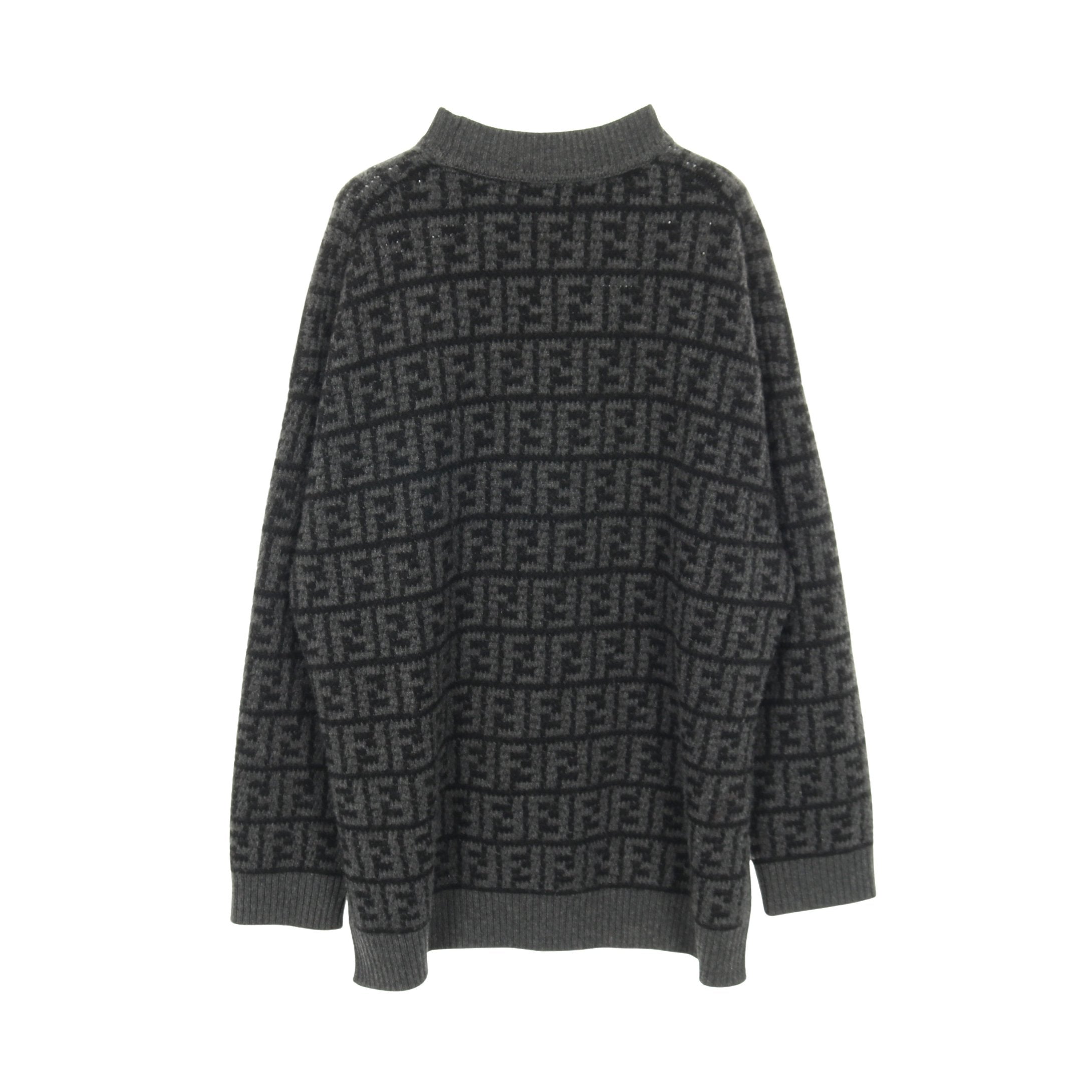 FFモノグラム セーター ニット カシミヤ グレー ブラック フェンディ