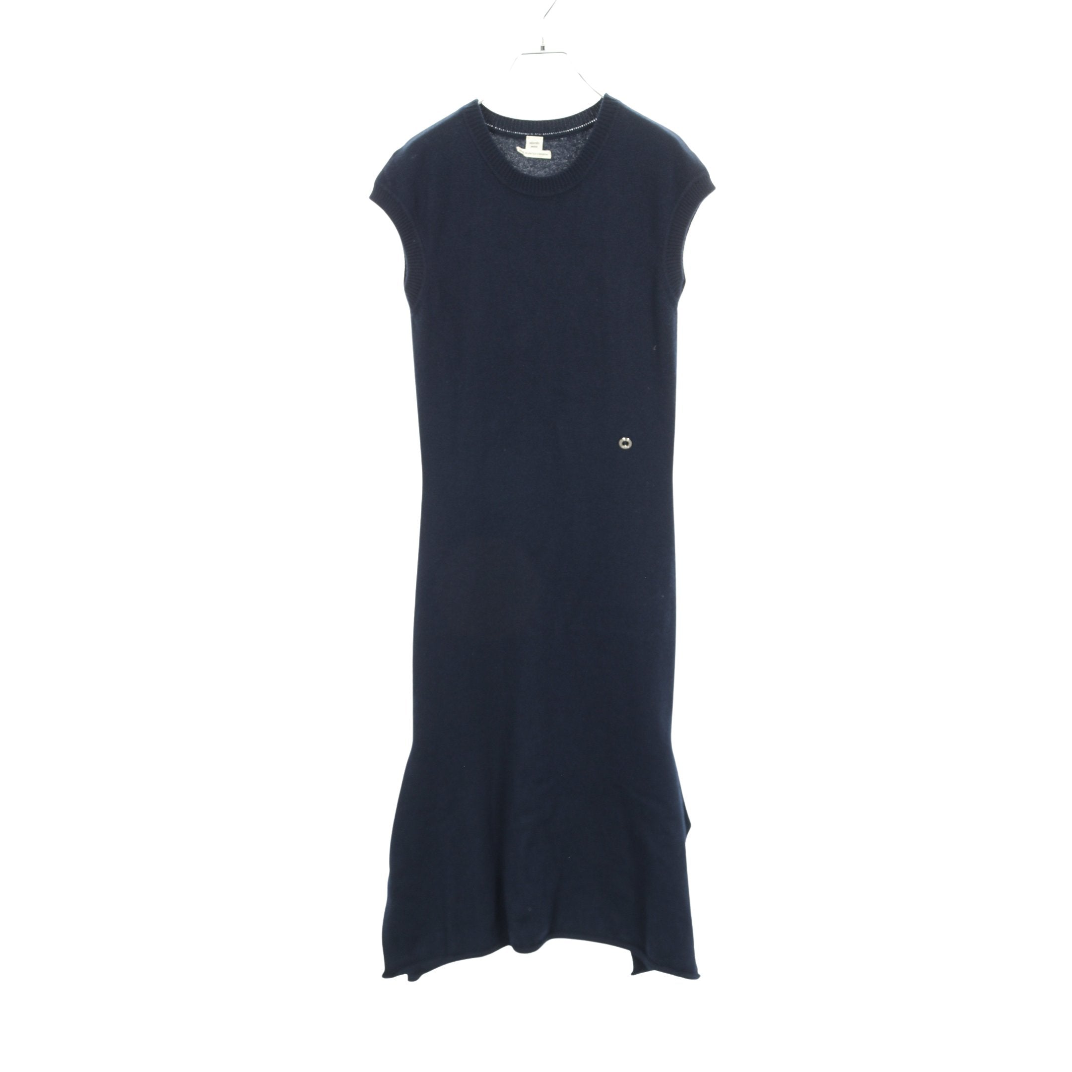 セリエボタン ニットワンピース カシミヤ コットン ネイビー エルメス