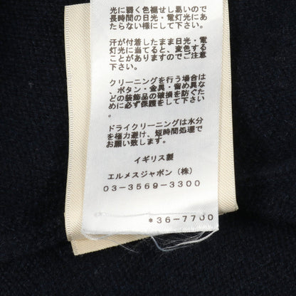 セリエボタン ニットワンピース カシミヤ コットン ネイビー エルメス ワンピース HERMES