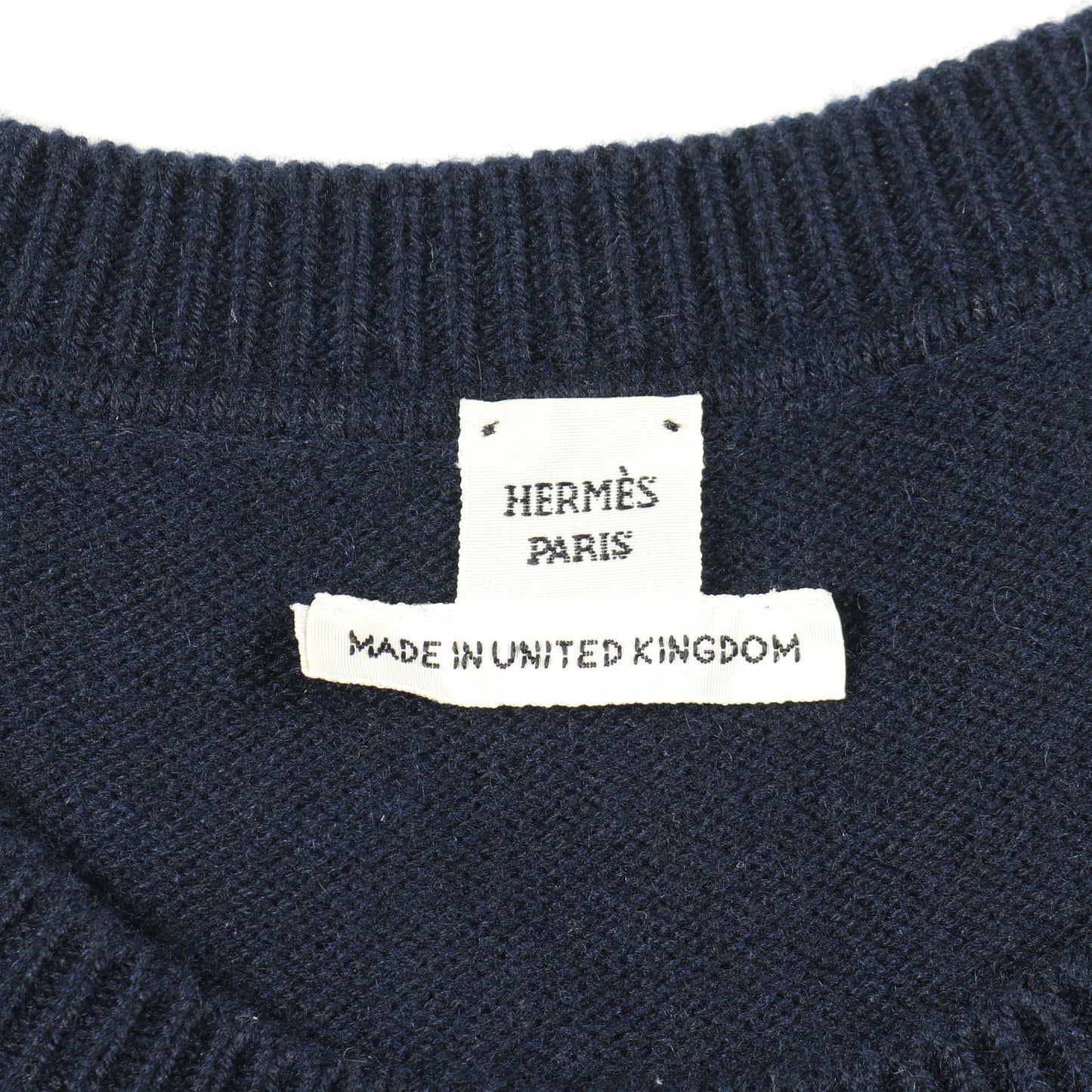 セリエボタン ニットワンピース カシミヤ コットン ネイビー エルメス ワンピース HERMES