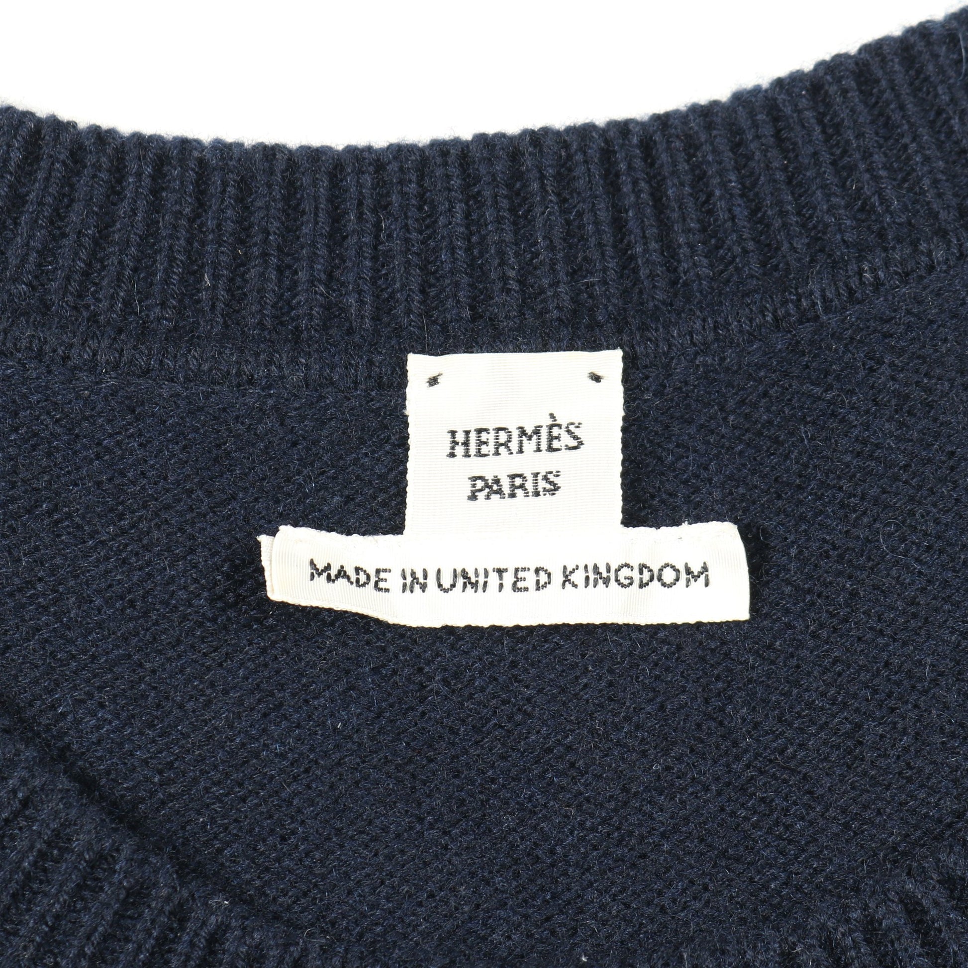 セリエボタン ニットワンピース カシミヤ コットン ネイビー エルメス ワンピース HERMES