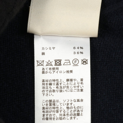 セリエボタン ニットワンピース カシミヤ コットン ネイビー エルメス ワンピース HERMES