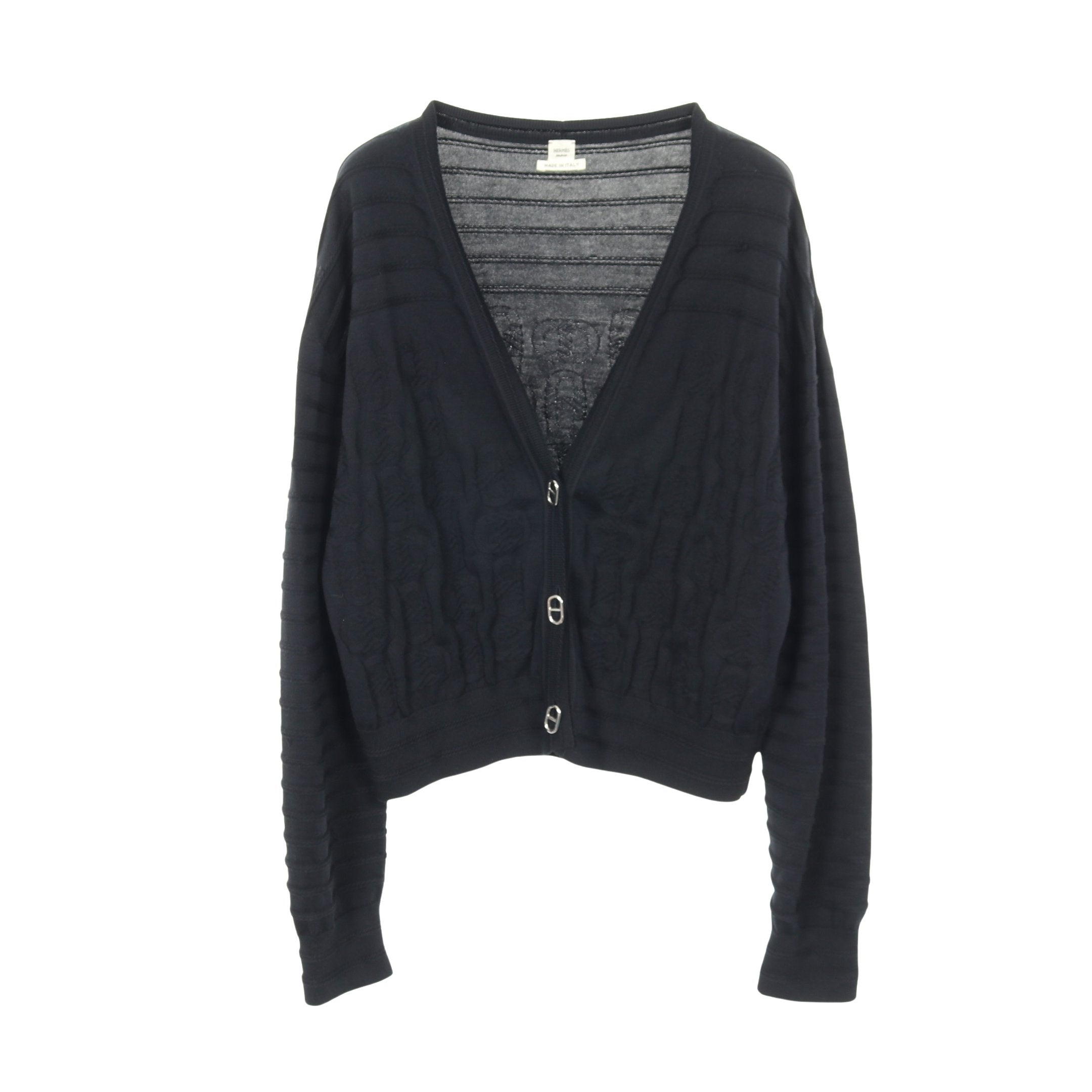 新品未使用　HERMÈS エルメス　シェーヌダンクル　シルク　カーディガン 新品未使用 HERMÈS エルメス シェーヌダンクル シルク カーディガン