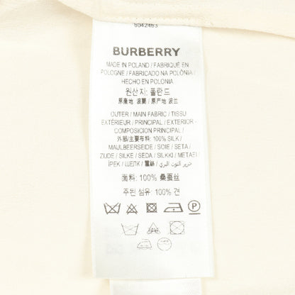 ホースフェリープリント ロゴ シャツ シルク オフホワイト ブラック バーバリー トップス BURBERRY