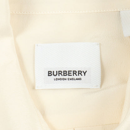ホースフェリープリント ロゴ シャツ シルク オフホワイト ブラック バーバリー トップス BURBERRY