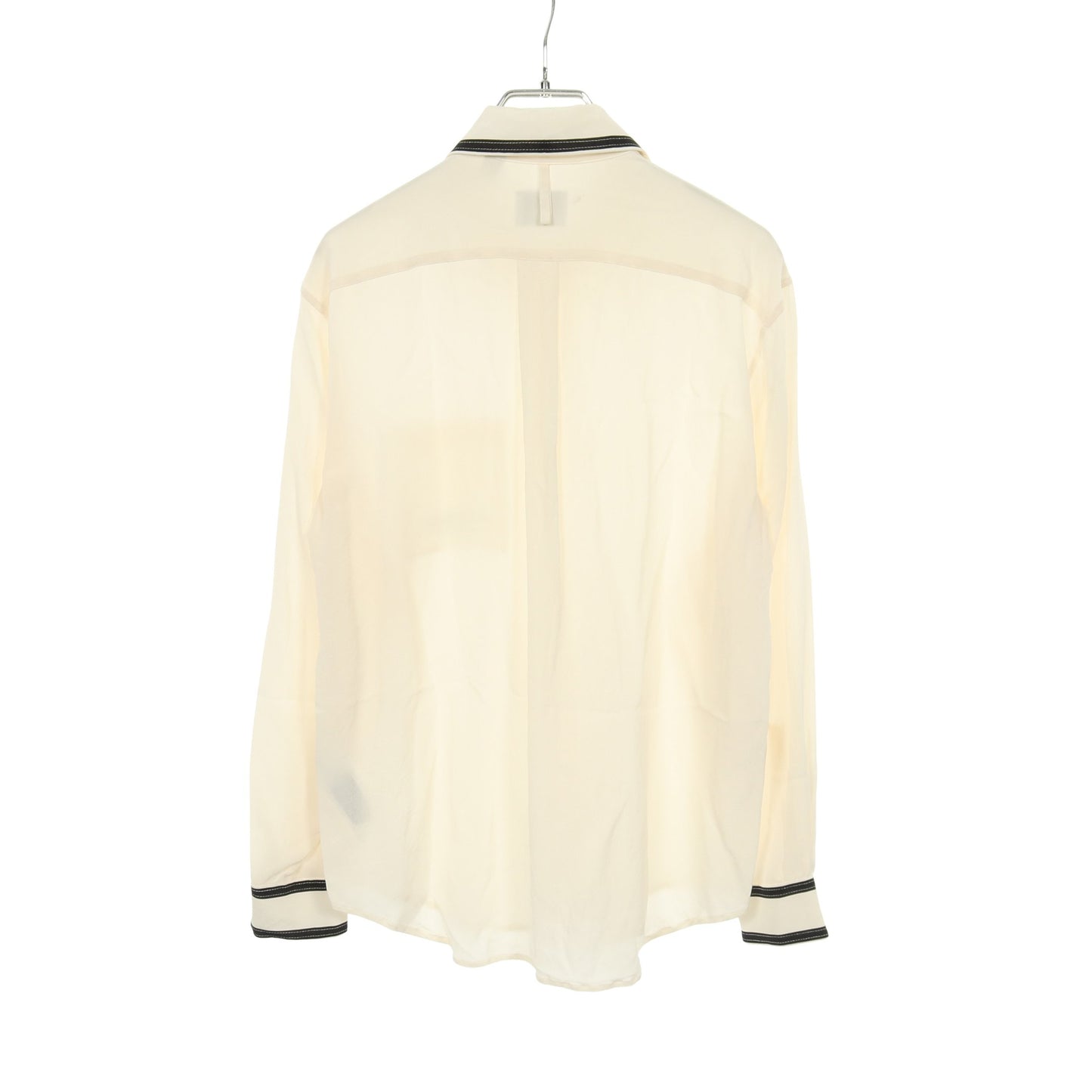 ホースフェリープリント ロゴ シャツ シルク オフホワイト ブラック バーバリー トップス BURBERRY