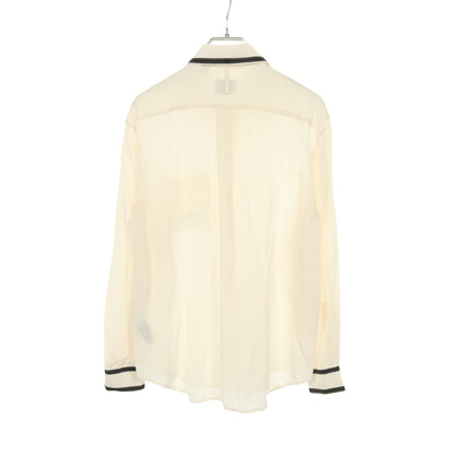 ホースフェリープリント ロゴ シャツ シルク オフホワイト ブラック バーバリー トップス BURBERRY