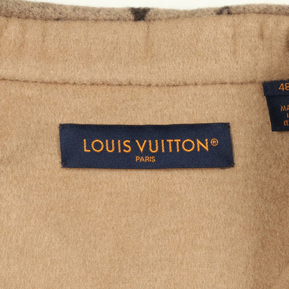 モノグラム シャツ ジャケット カバーオール ウール シルク カシミヤ ベージュ ブラウン ルイヴィトン アウター LOUIS VUITTON