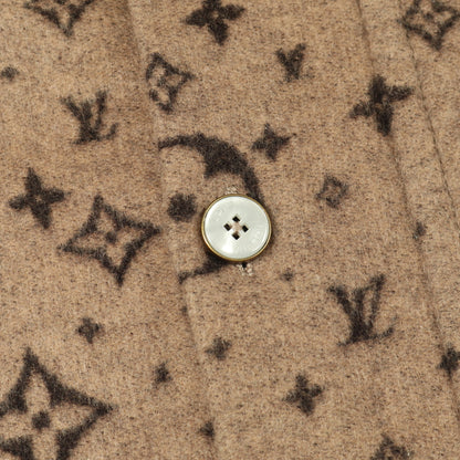 モノグラム シャツ ジャケット カバーオール ウール シルク カシミヤ ベージュ ブラウン ルイヴィトン アウター LOUIS VUITTON