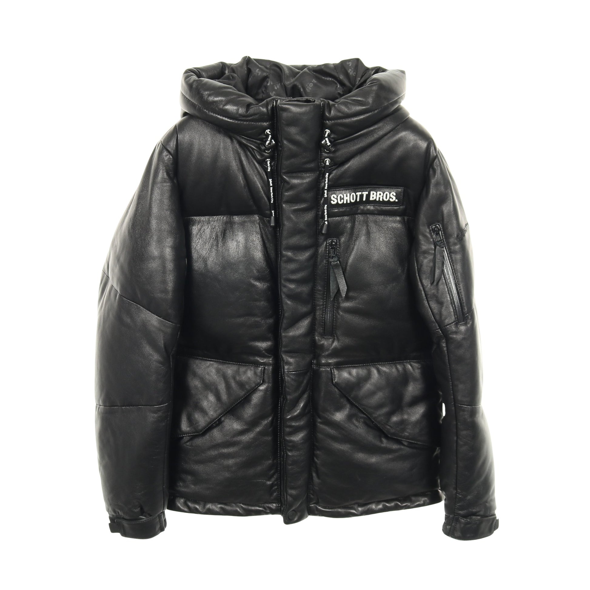 2Tone Snokel Down Parka ダウンジャケット レザー ブラック ショット アウター Schott