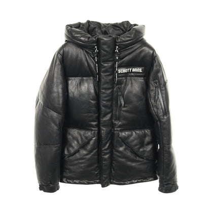 2Tone Snokel Down Parka ダウンジャケット レザー ブラック ショット アウター Schott