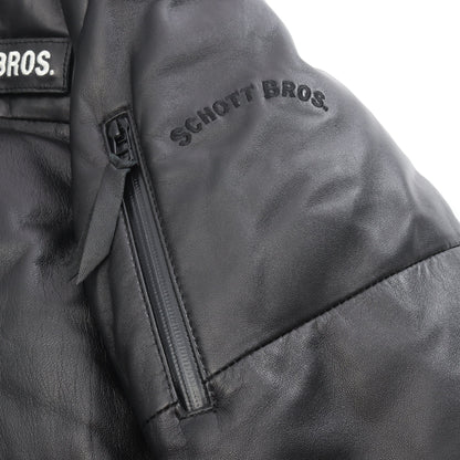 2Tone Snokel Down Parka ダウンジャケット レザー ブラック ショット アウター Schott