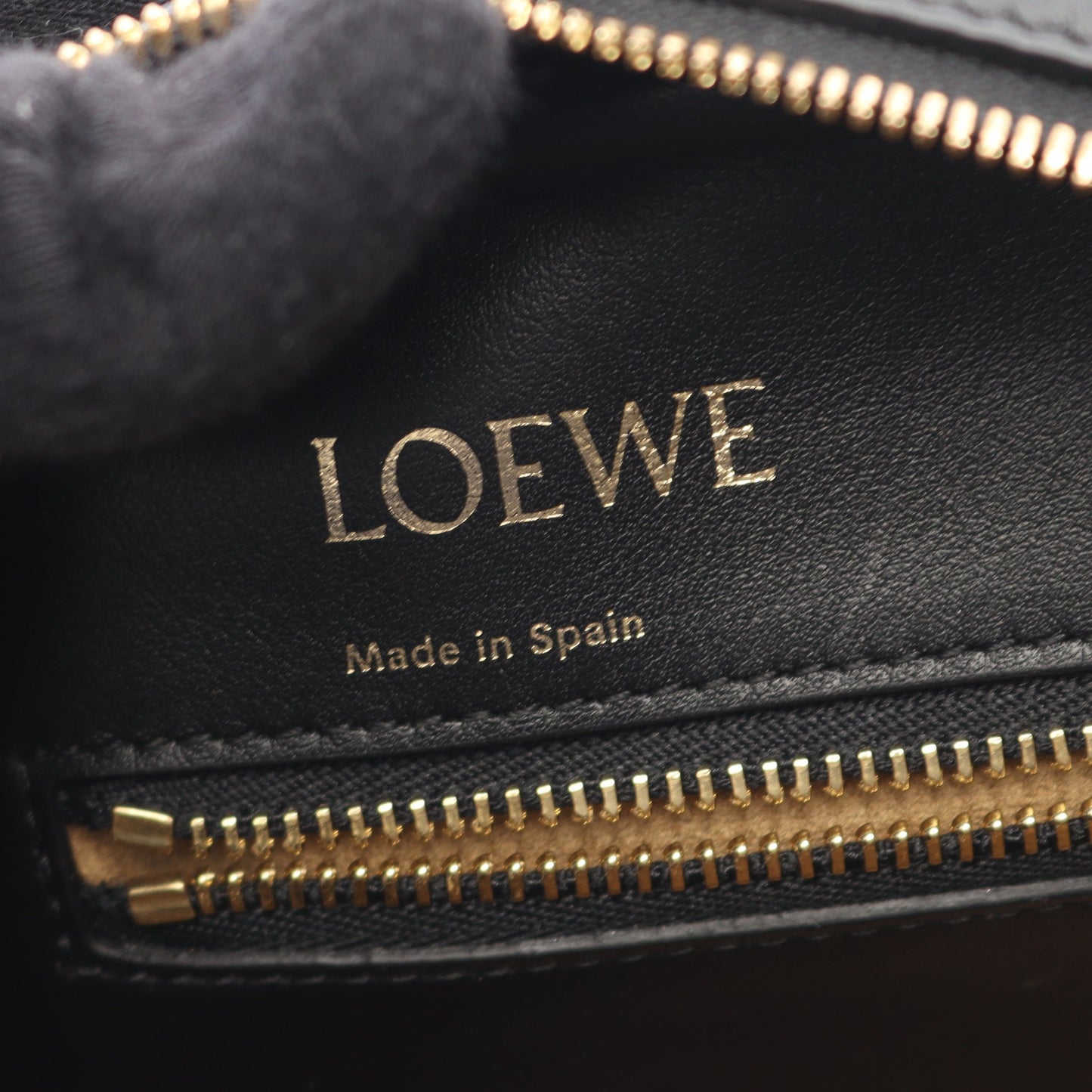 アマソナ19 ハンドバッグ キャンバス レザー ブラック ライトグレー 2WAY ロエベ バッグ LOEWE