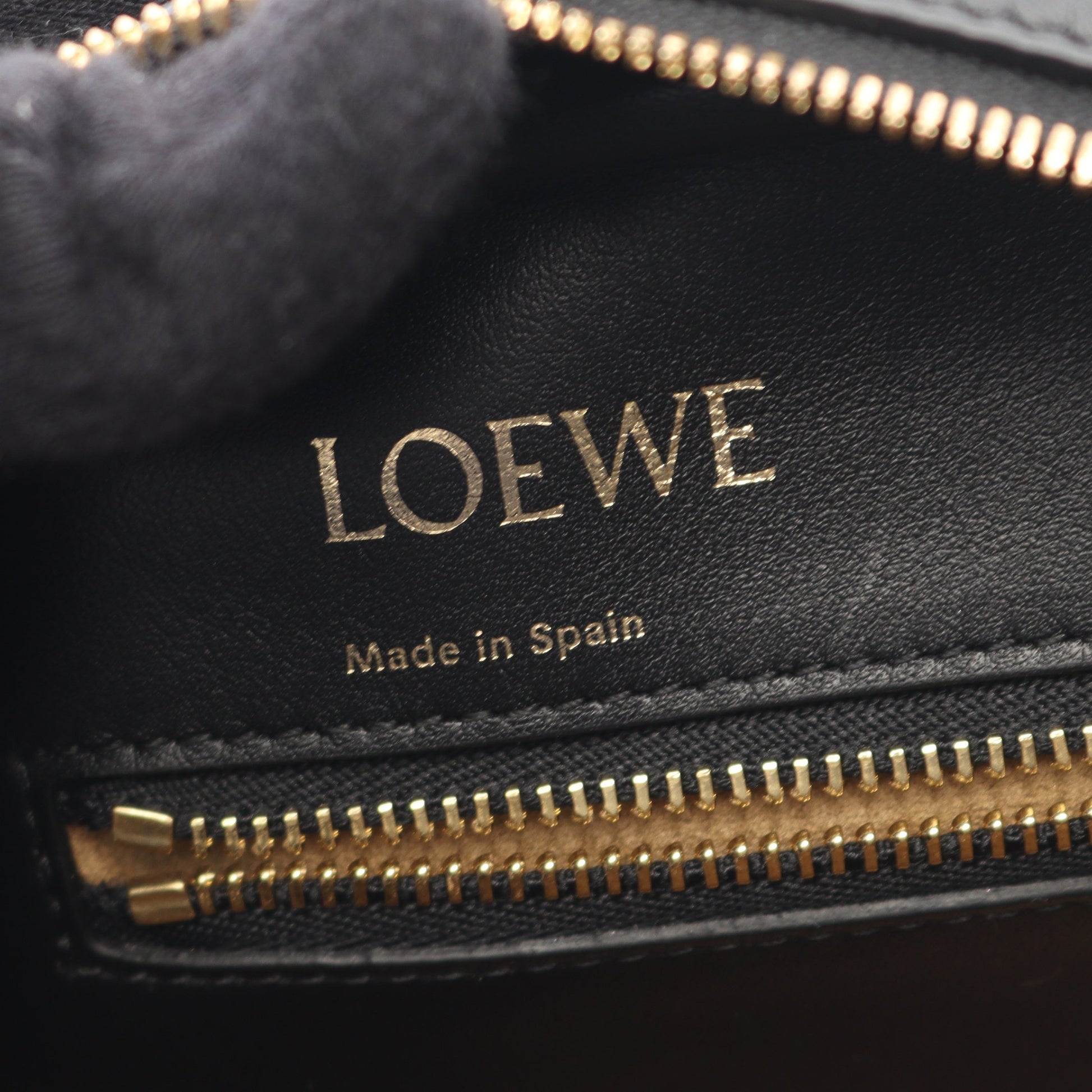アマソナ19 ハンドバッグ キャンバス レザー ブラック ライトグレー 2WAY ロエベ バッグ LOEWE