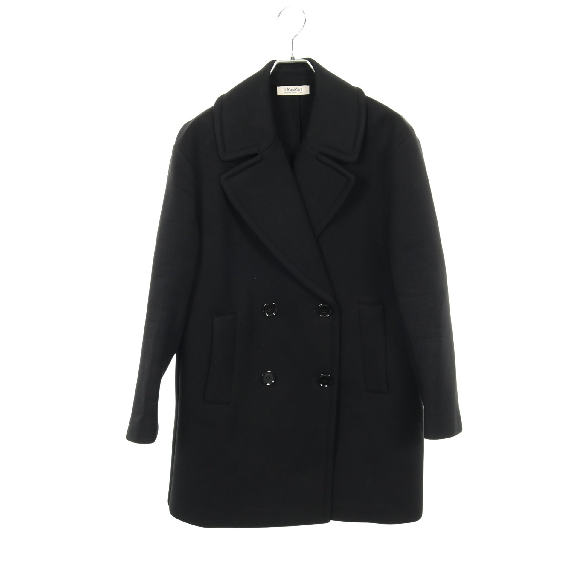 GRADI グラーディ スキューバ ジャージー ピーコート レーヨン ブラック エスマックスマーラ アウター S Max Mara