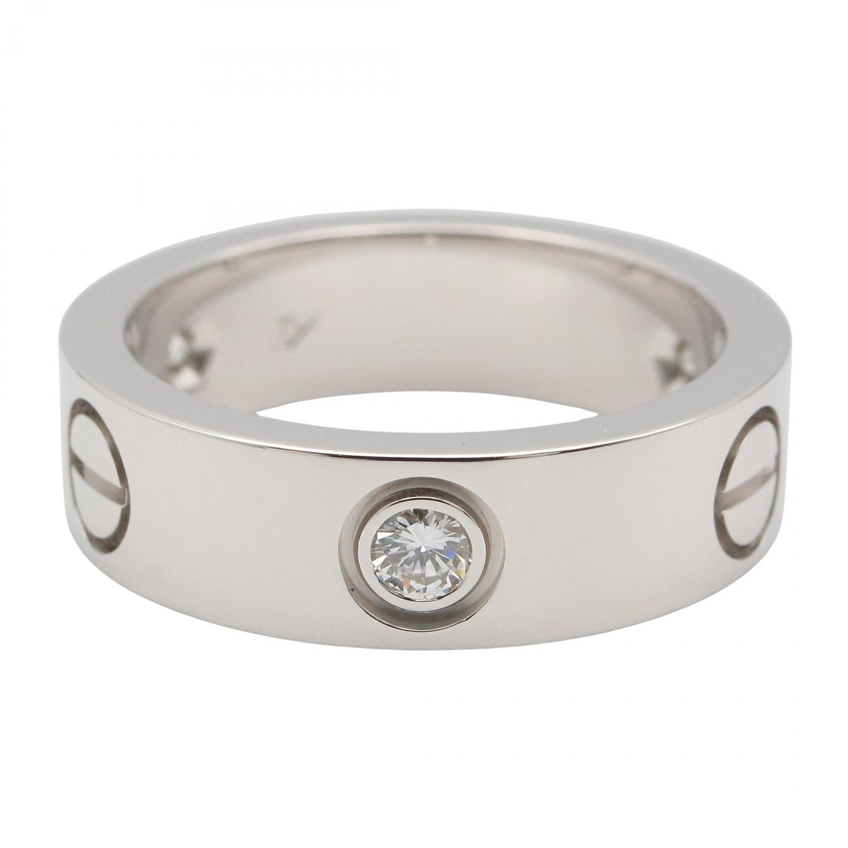 ラブ リング 3PD リング 指輪 K18WG ダイヤモンド クリア ホワイトゴールド カルティエ アクセサリー Cartier