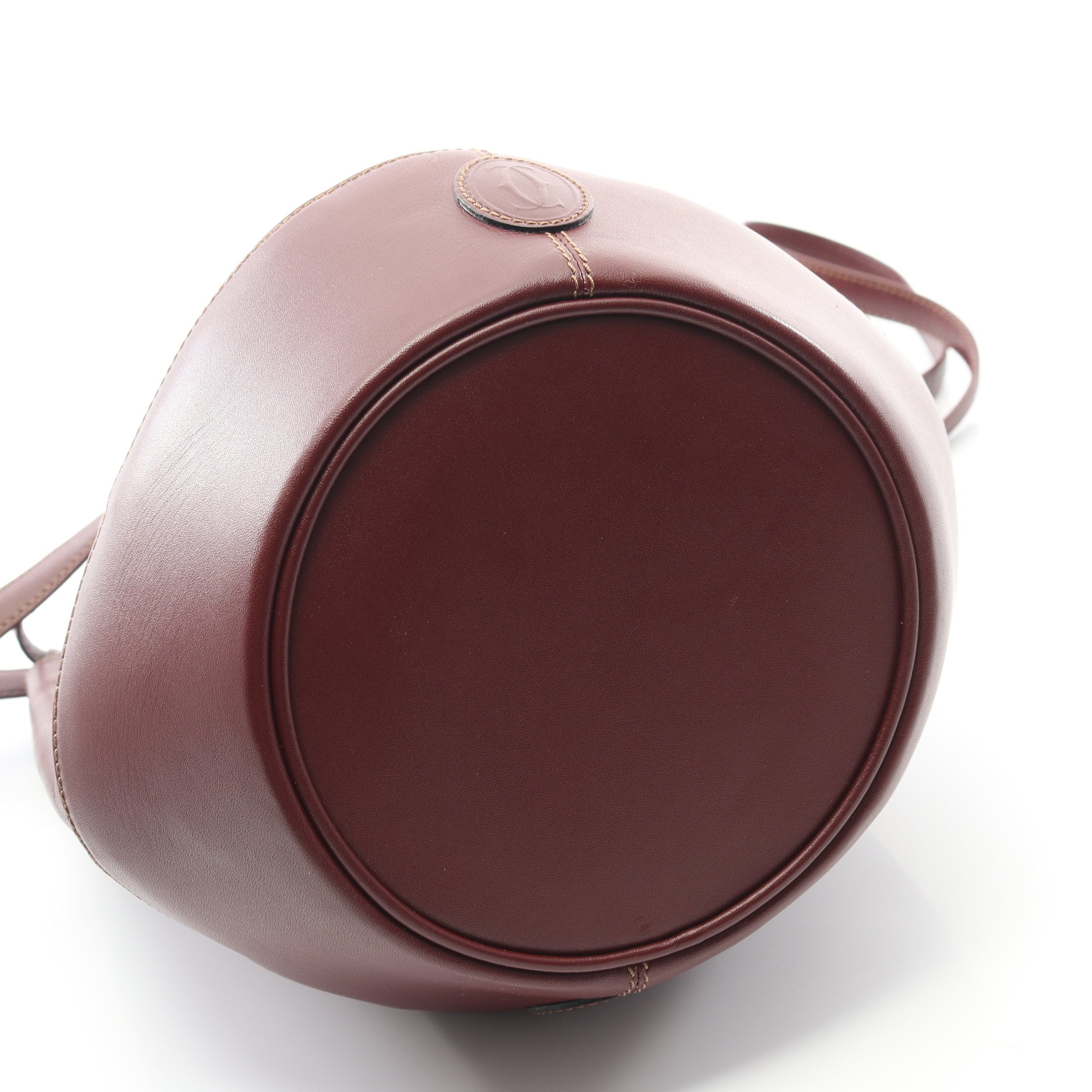 マストライン ショルダーバッグ レザー ボルドー 巾着 カルティエ – RECLO