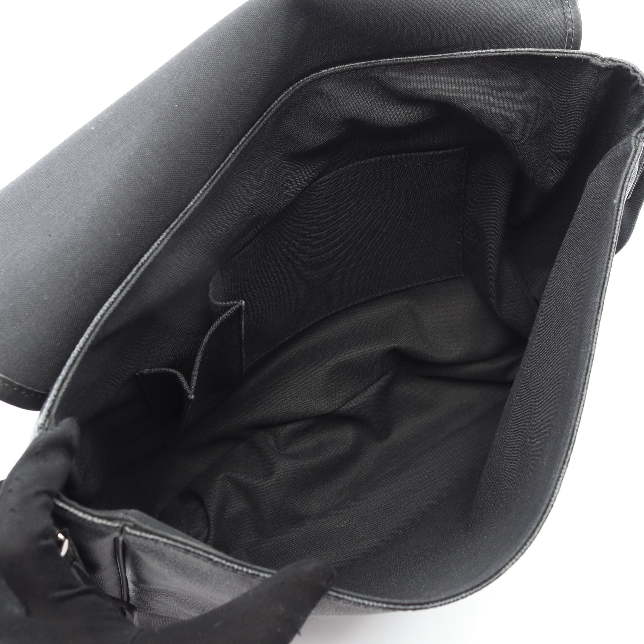 ダニエルGM ダミエグラフィット ショルダーバッグ PVC レザー ブラック