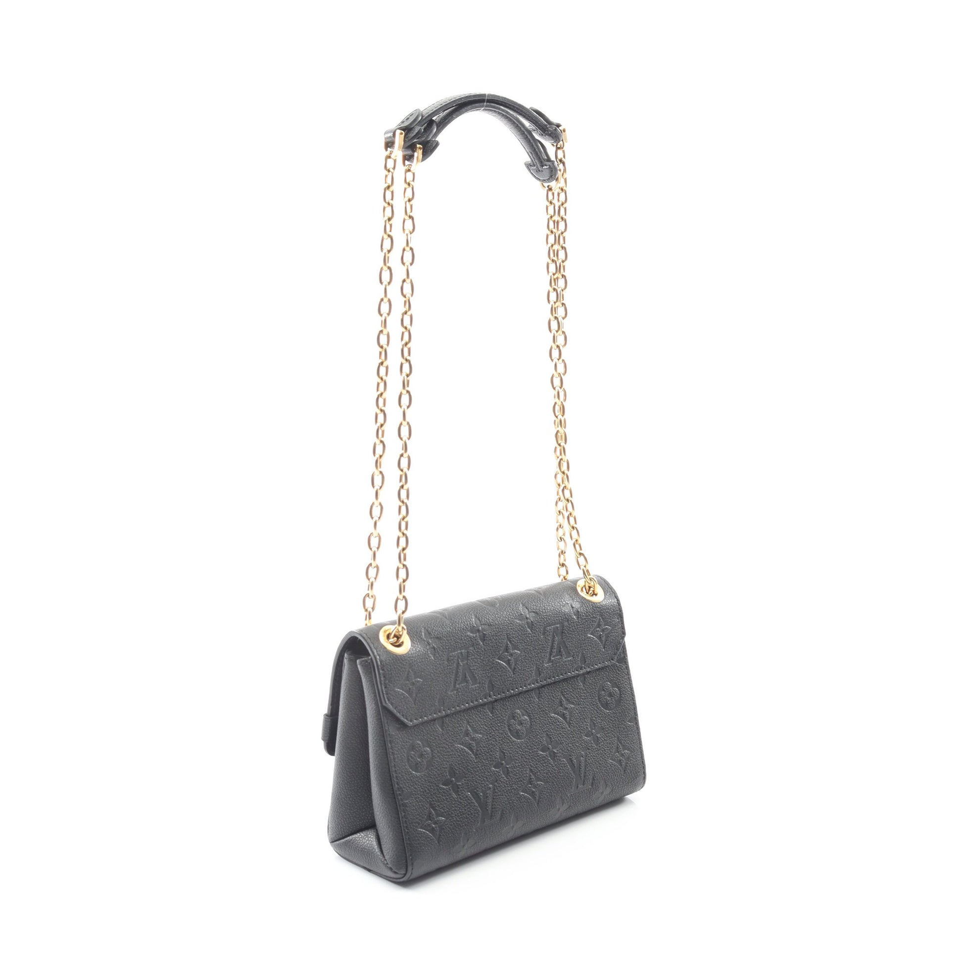 ヴァヴァンBB モノグラムアンプラント ノワール Wチェーンショルダーバッグ レザー ブラック ルイヴィトン バッグ LOUIS VUITTON