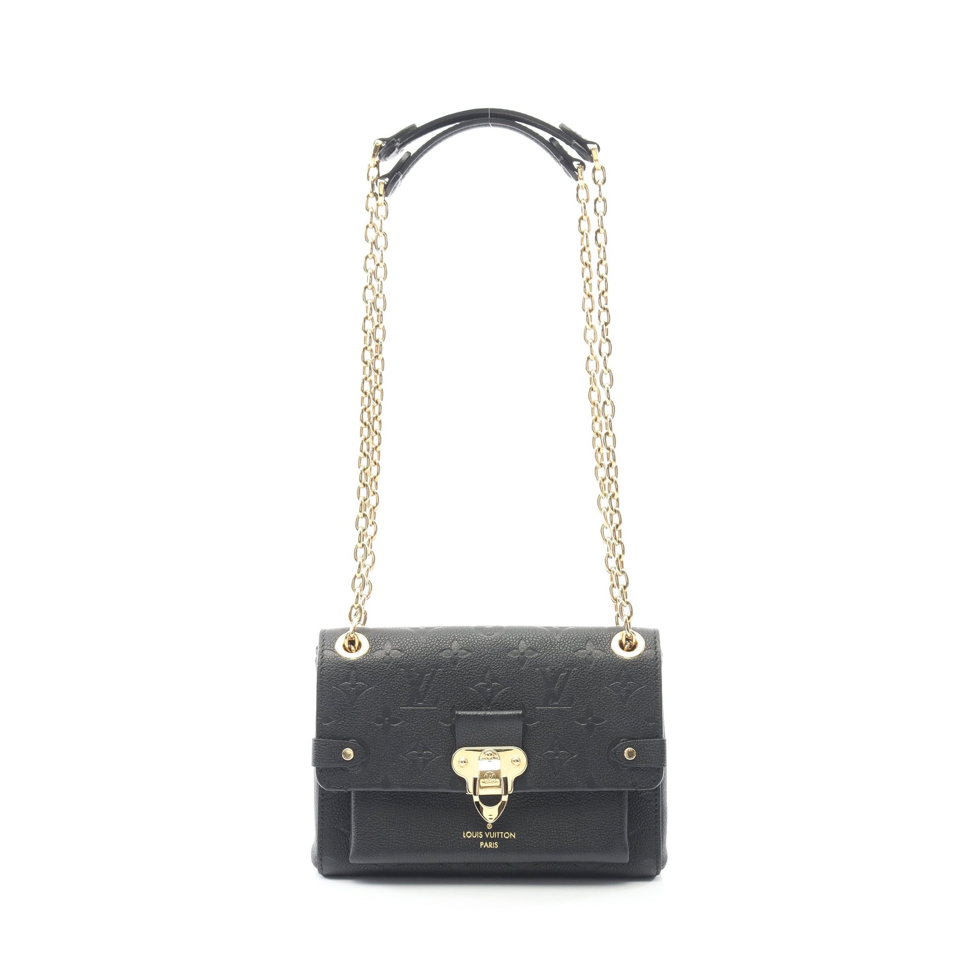 ヴァヴァンBB モノグラムアンプラント ノワール Wチェーンショルダーバッグ レザー ブラック ルイヴィトン バッグ LOUIS VUITTON