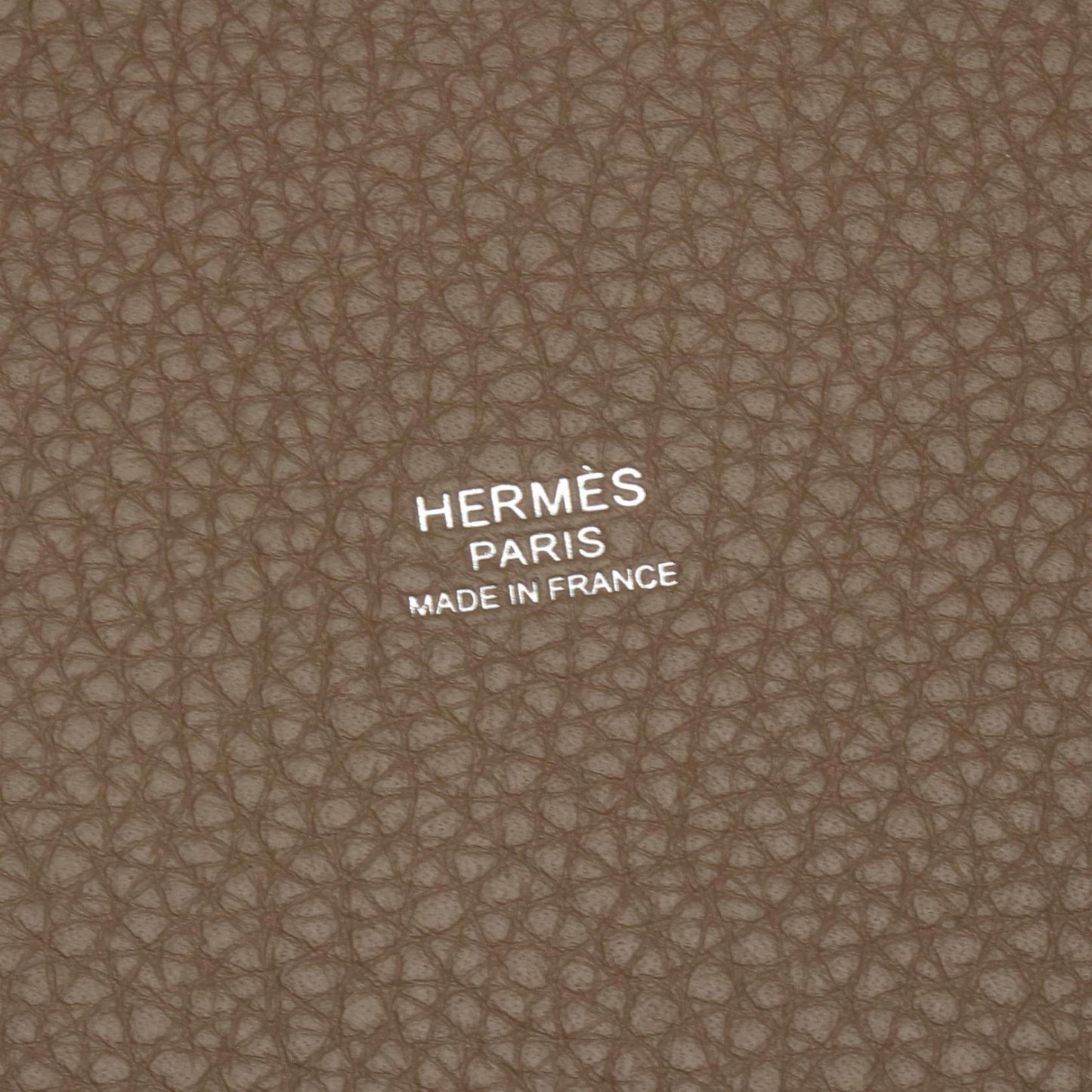ピコタンロックMM エトゥープ ハンドバッグ トリヨンクレマンス グレーブラウン シルバー金具 W刻印 エルメス バッグ HERMES