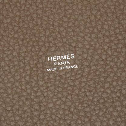 ピコタンロックMM エトゥープ ハンドバッグ トリヨンクレマンス グレーブラウン シルバー金具 W刻印 エルメス バッグ HERMES