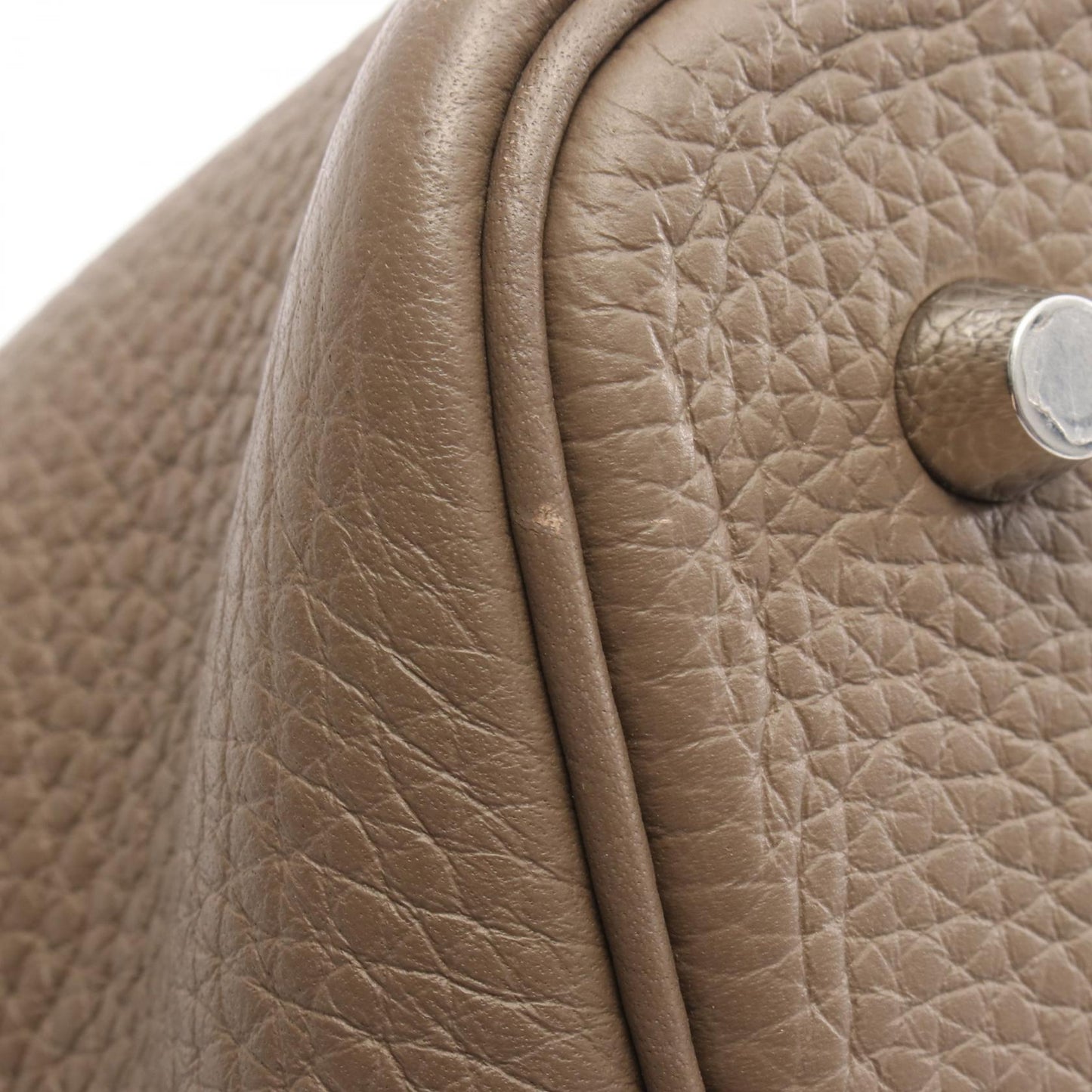 ピコタンロックMM エトゥープ ハンドバッグ トリヨンクレマンス グレーブラウン シルバー金具 W刻印 エルメス バッグ HERMES