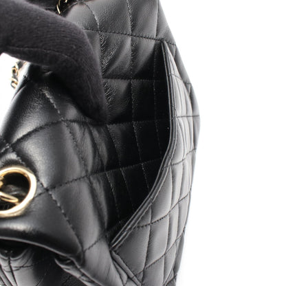 ミニマトラッセ チェーンショルダーバッグ ラムスキン ブラック ゴールド金具 シャネル バッグ CHANEL