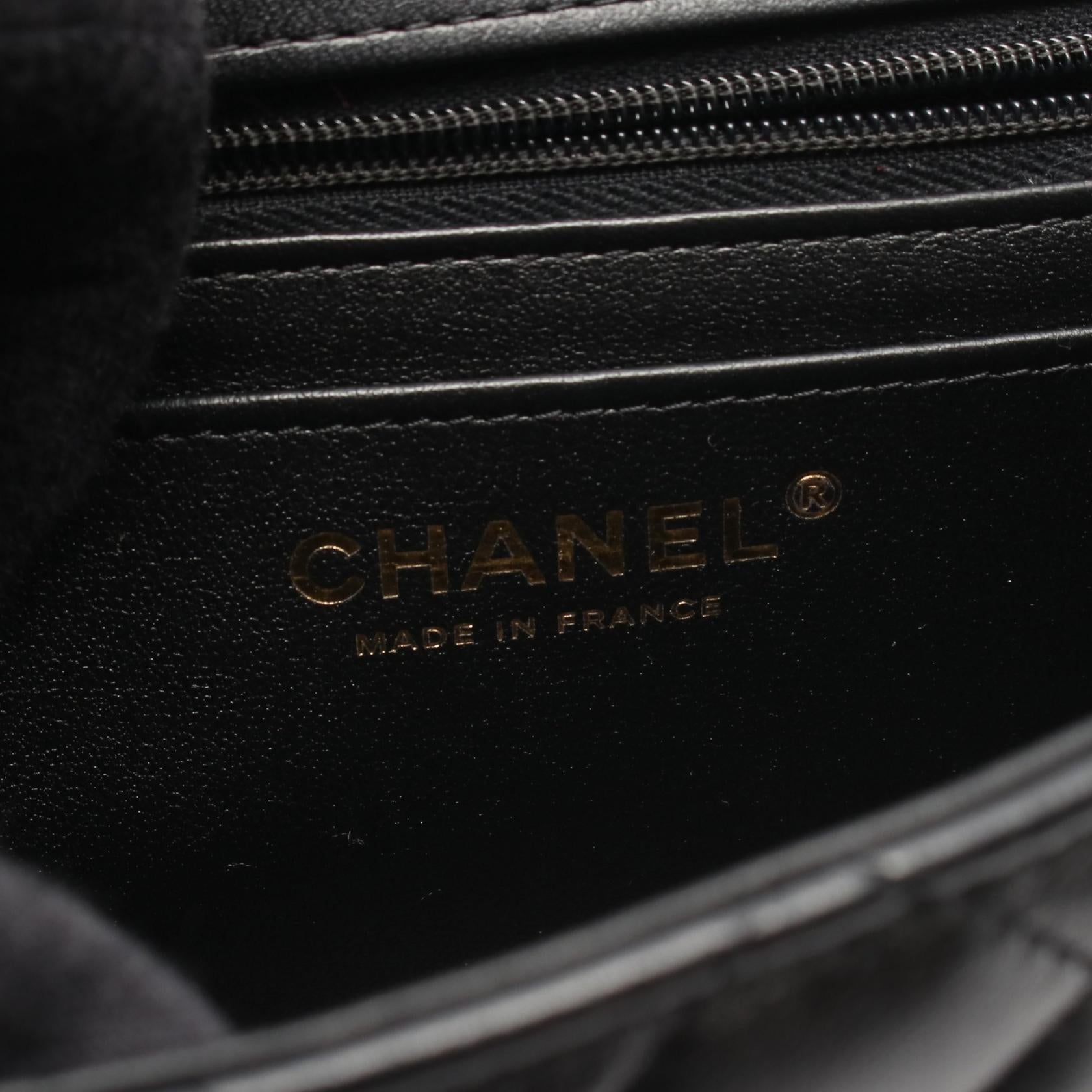 ミニマトラッセ チェーンショルダーバッグ ラムスキン ブラック ゴールド金具 シャネル バッグ CHANEL