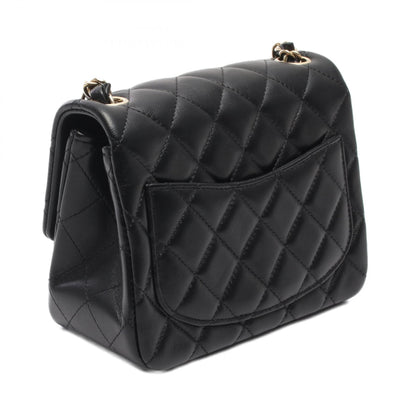 ミニマトラッセ チェーンショルダーバッグ ラムスキン ブラック ゴールド金具 シャネル バッグ CHANEL