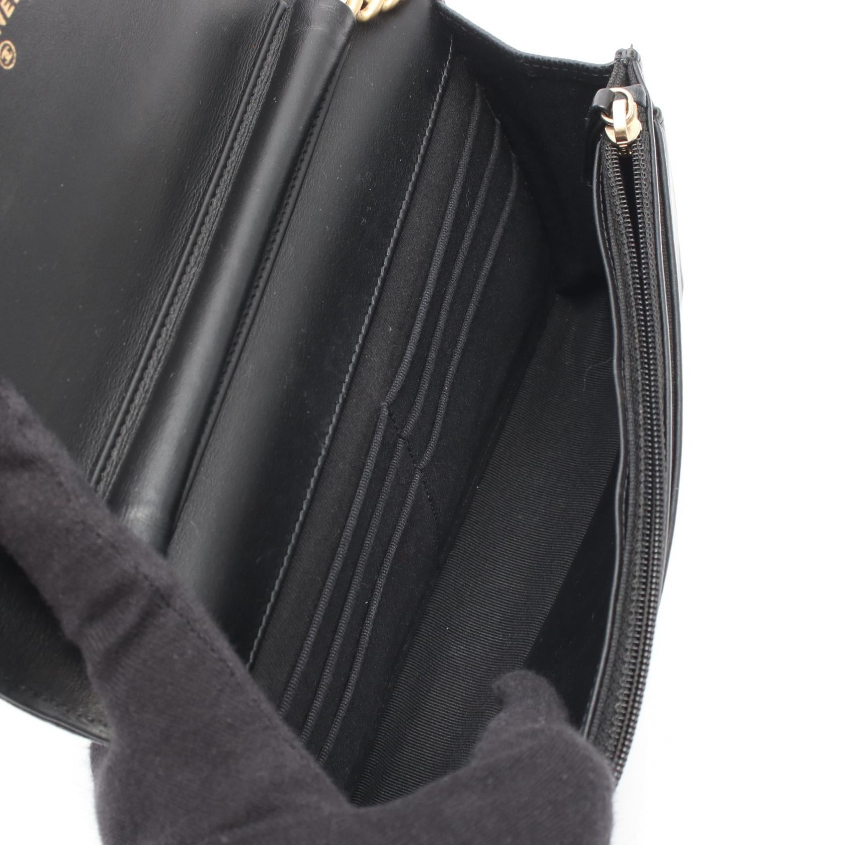ボーイシャネル マトラッセ チェーンウォレット キャビアスキン ブラック ゴールド金具 シャネル バッグ CHANEL