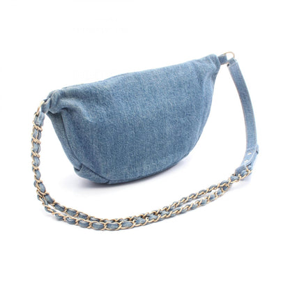 ボディバッグ デニム ボア ブルー ホワイト ゴールド金具 シャネル バッグ CHANEL