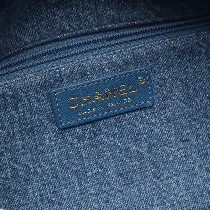 ボディバッグ デニム ボア ブルー ホワイト ゴールド金具 シャネル バッグ CHANEL