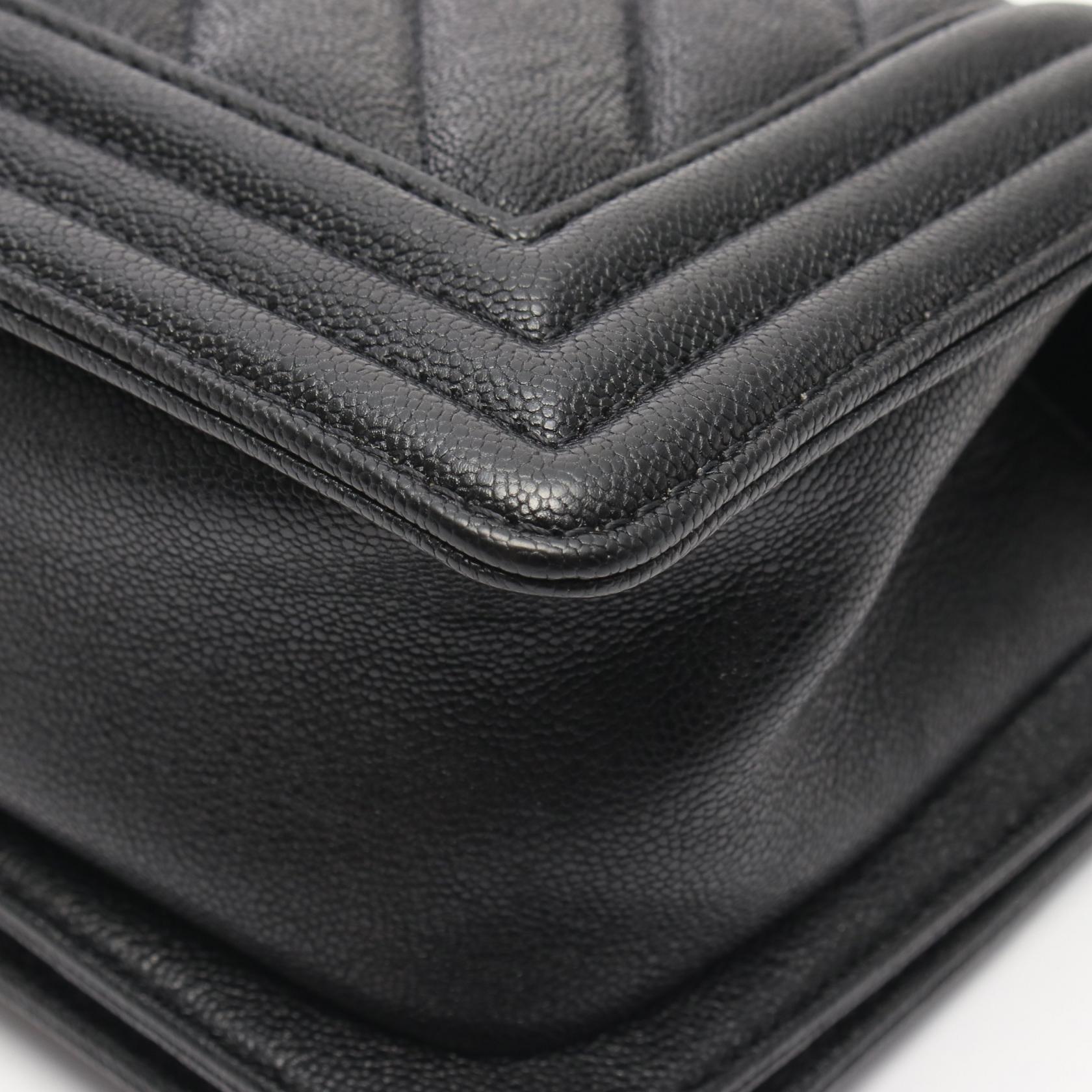 ボーイシャネル スモール チェーンショルダーバッグ レザー ブラック ゴールド金具 シャネル バッグ CHANEL
