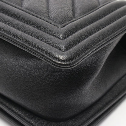 ボーイシャネル スモール チェーンショルダーバッグ レザー ブラック ゴールド金具 シャネル バッグ CHANEL