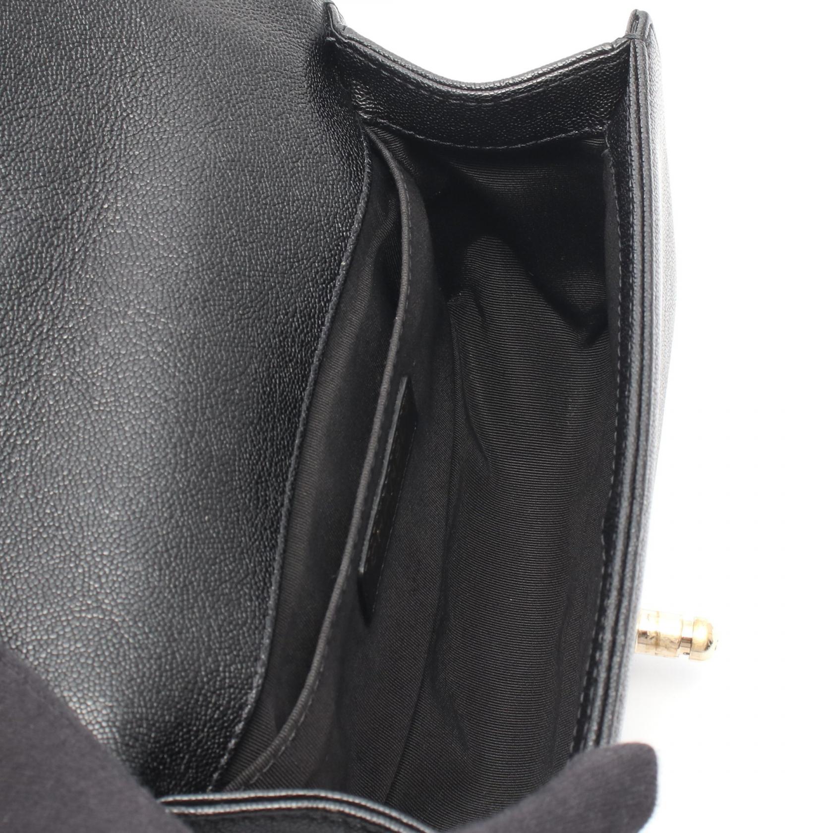 ボーイシャネル スモール チェーンショルダーバッグ レザー ブラック ゴールド金具 シャネル バッグ CHANEL
