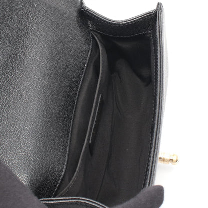 ボーイシャネル スモール チェーンショルダーバッグ レザー ブラック ゴールド金具 シャネル バッグ CHANEL
