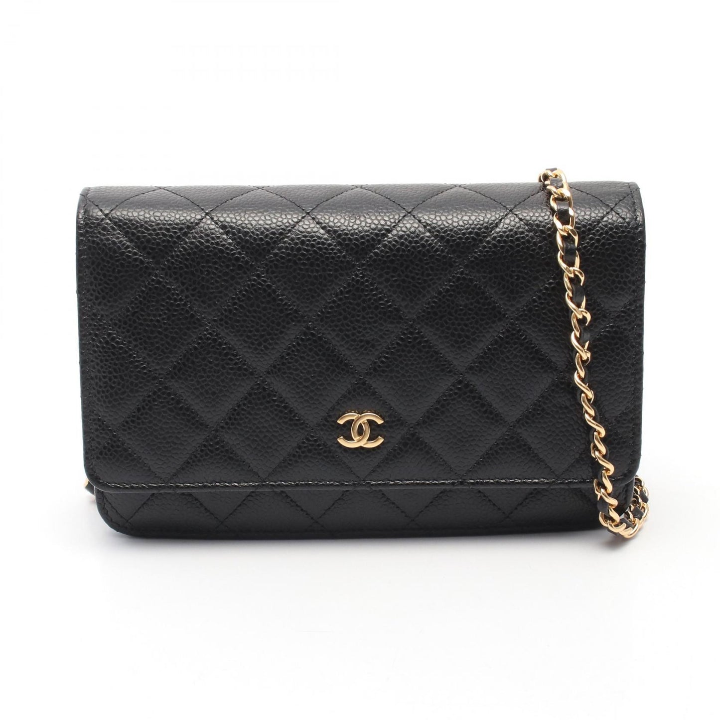 マトラッセ チェーンウォレット キャビアスキン ブラック ゴールド金具 シャネル バッグ CHANEL