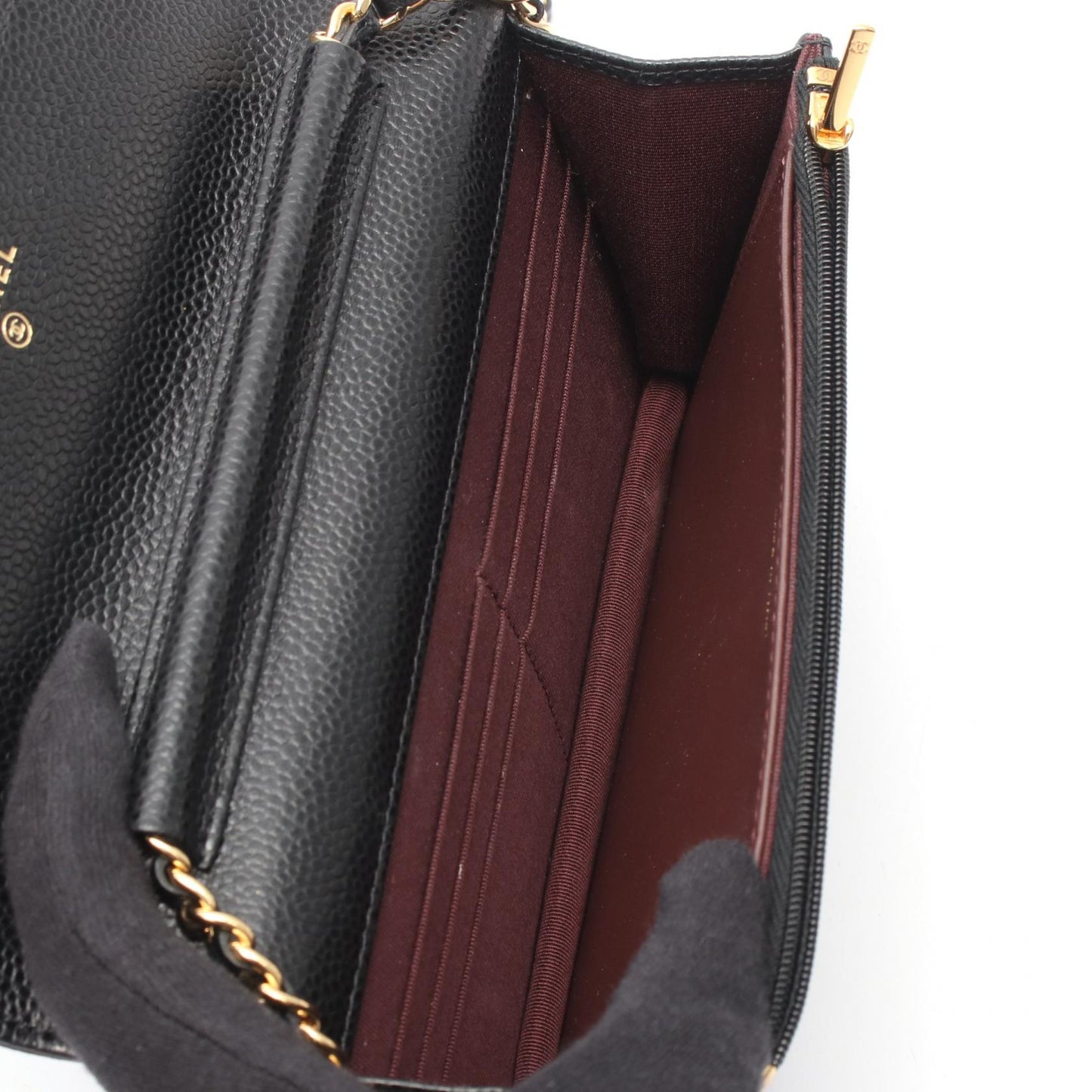 マトラッセ チェーンウォレット キャビアスキン ブラック ゴールド金具 シャネル バッグ CHANEL
