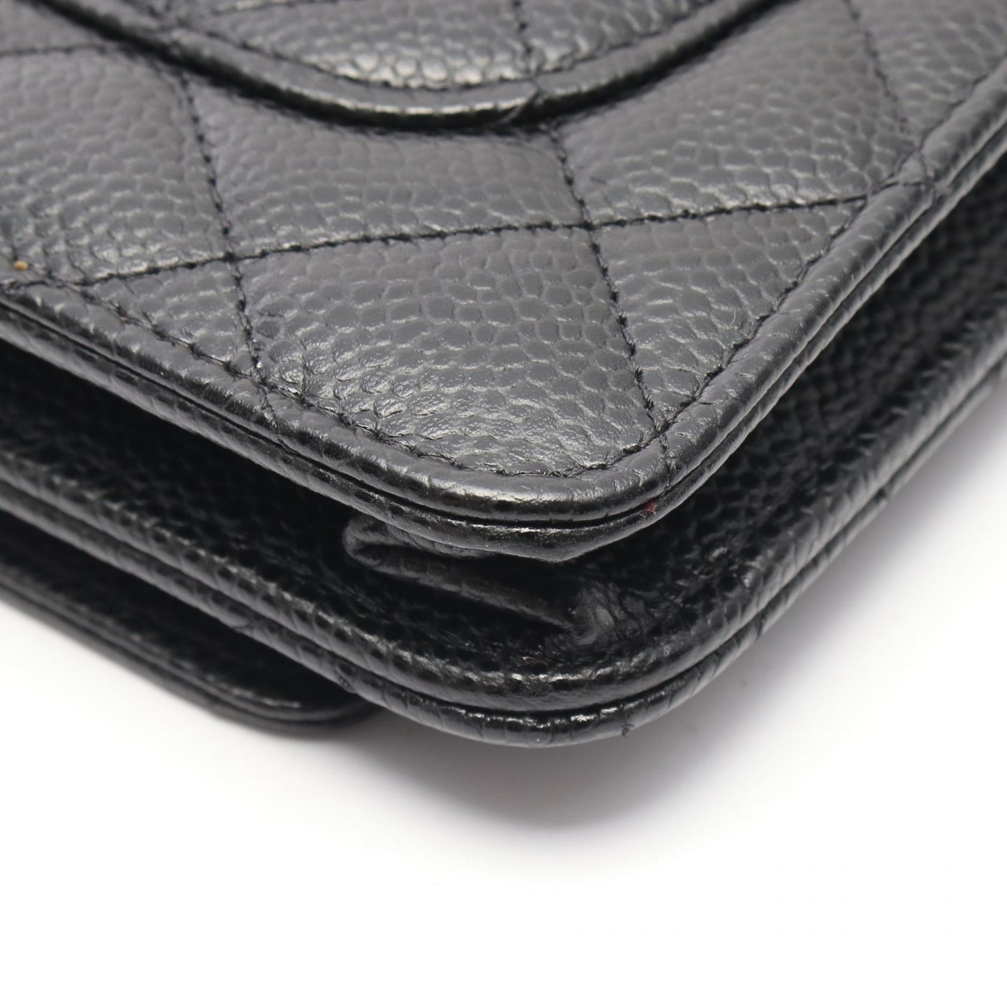 マトラッセ チェーンウォレット キャビアスキン ブラック ゴールド金具 シャネル バッグ CHANEL