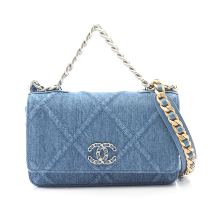 19 ディズヌフ マトラッセ チェーンウォレット デニム インディゴブルー コンビ金具 シャネル バッグ CHANEL