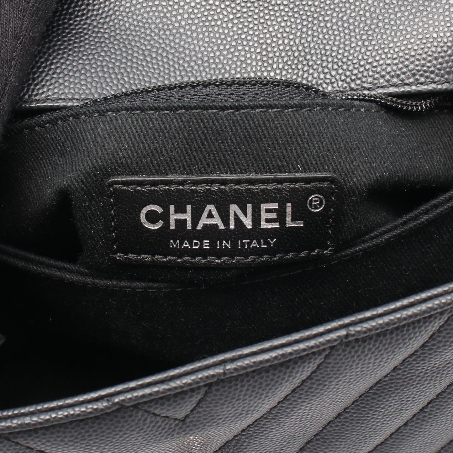 ココハンドル フラップ マトラッセ ハンドバッグ キャビアスキン ダークグレー シルバー金具 2WAY シャネル バッグ CHANEL