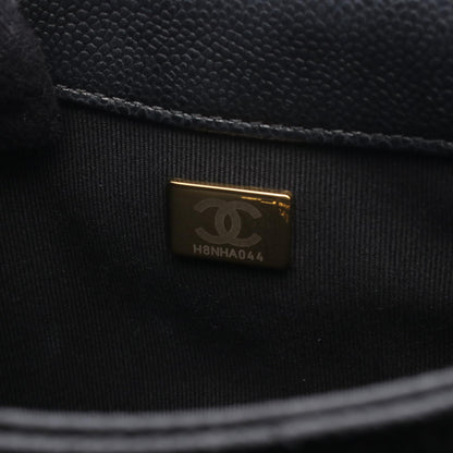 マトラッセ ミニ メッセンジャー チェーンショルダーバッグ キャビアスキン ブラック ゴールド金具 シャネル バッグ CHANEL