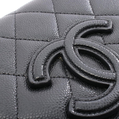 マトラッセ ミニ メッセンジャー チェーンショルダーバッグ キャビアスキン ブラック ゴールド金具 シャネル バッグ CHANEL