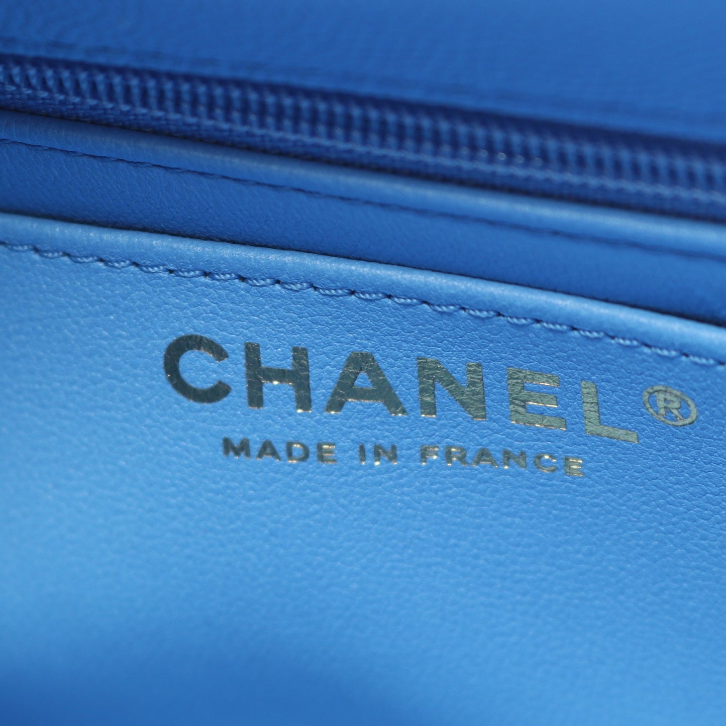 マトラッセ トップハンドル チェーンショルダーバッグ キャビアスキン ブルー ゴールド金具 2WAY シャネル バッグ CHANEL